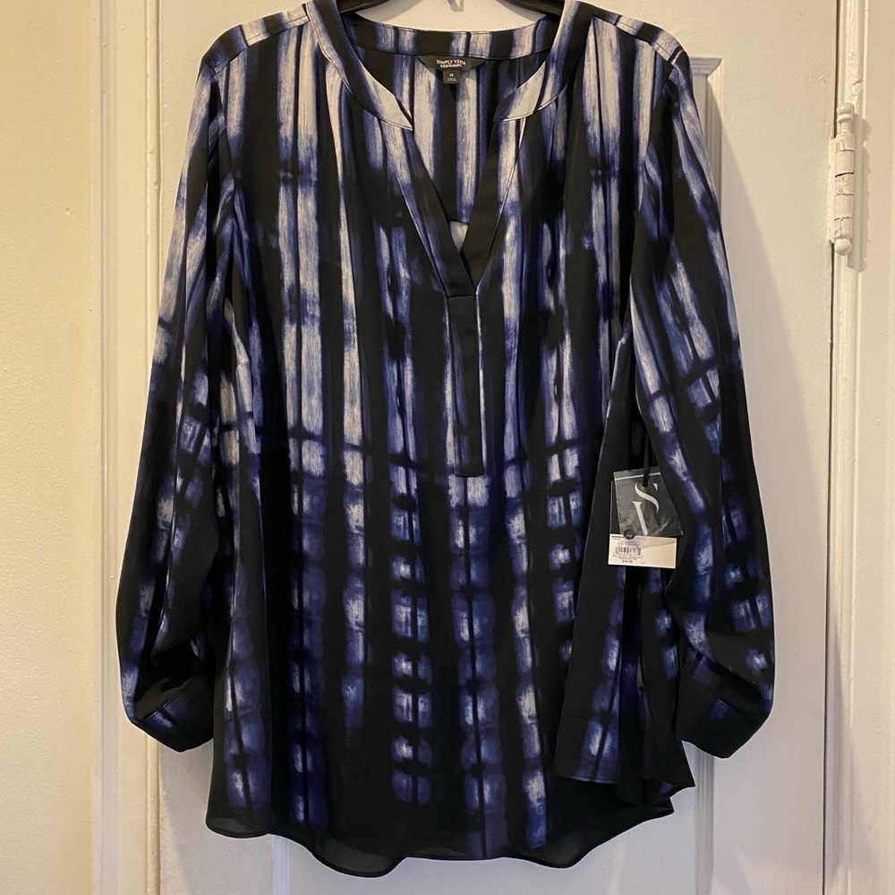 Simply Vera Wang pintuck blouse - NWT size 1X